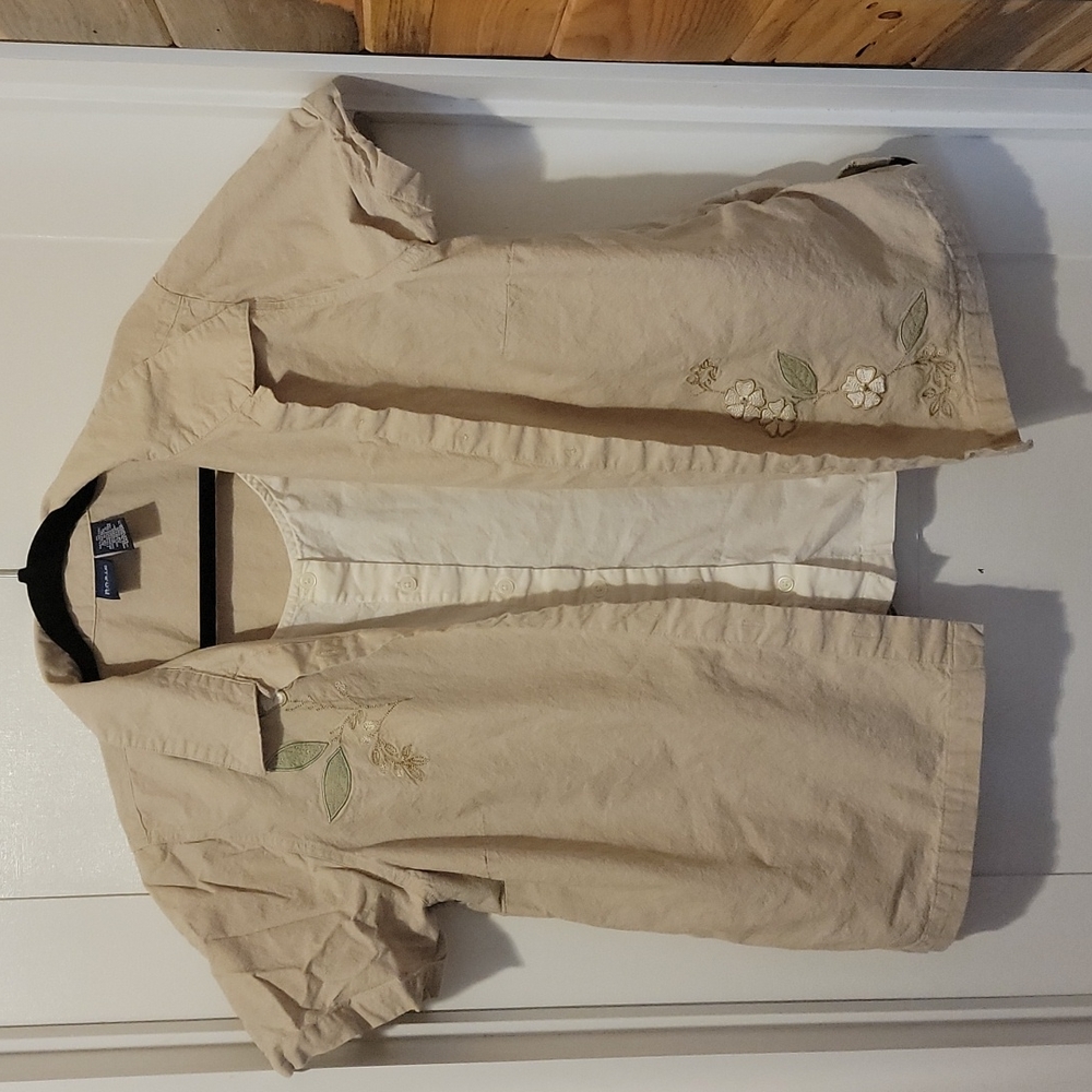 Layered one piece button-down tee